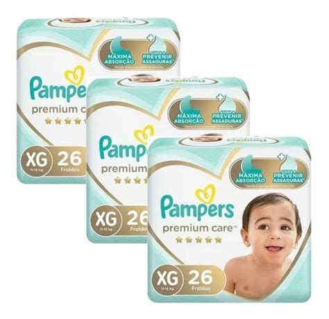 Kit C Pacote Fraldas Pampers Premium Care Frete Gr Tis