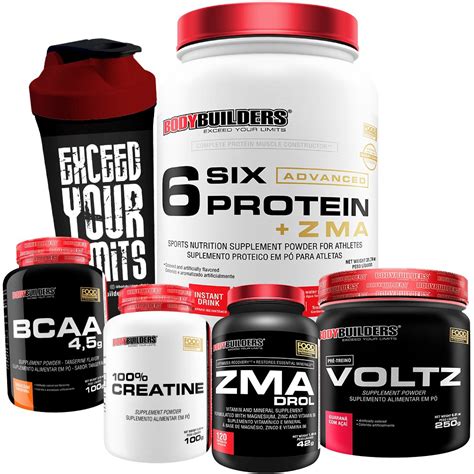 Kit Whey Protein Pre Treino Zma Creatina Bcaa Copo No Shoptime