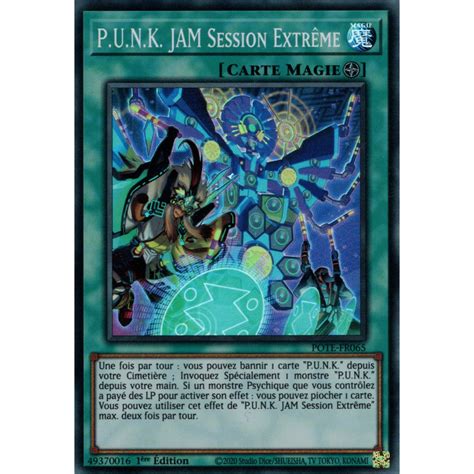 P U N K Jam Session Extr Me Pote Fr Carte Yu Gi Oh L Unit