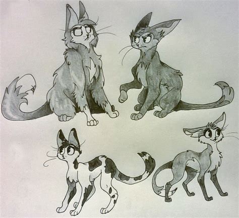 Needletail, Alderheart, Violetpaw, and Twigpaw. Warrior Drawing, Warrior Cat Drawings, Warrior ...