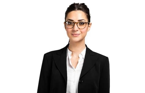 Premium Photo Portrait Of A Beautiful Businesswoman Wearing Eyeglasses