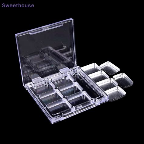 Sweethouse Empty 6 Square Grids Eyeshadow Lipstick Powder Box Case