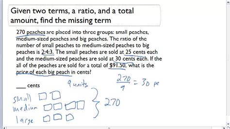 Finding Terms And Totals Given A Ratio Of Three Whole Numbers Example 2 Video Arithmetic