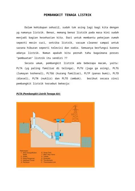 DOCX Prinsip Pembangkit Tenaga Listrik DOKUMEN TIPS