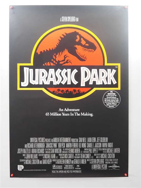 Lot 337 Jurassic Park 1994 One Sheet Film Poster