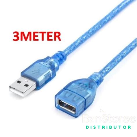 Jual KABEL USB 2 0 TO EXTENSION 3M PENYAMBUNG USB EXTENSION Kabel