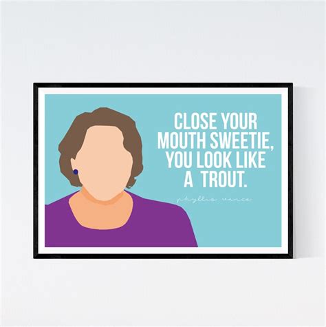 The Office Tv Show Poster Phyllis Lapin Vance Quote Etsy