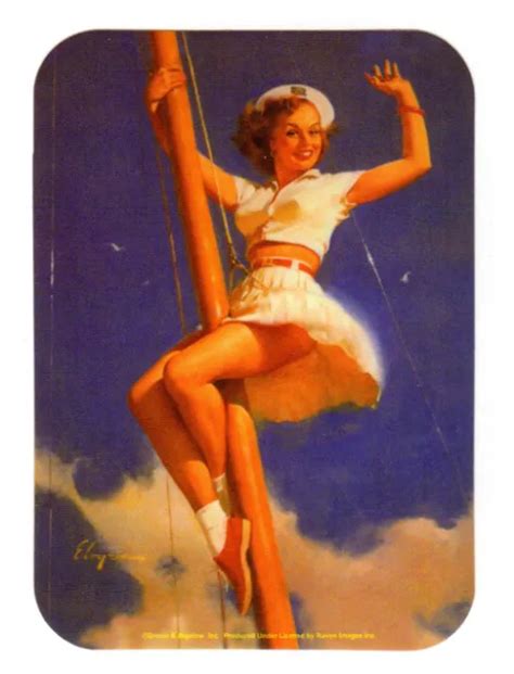 Gil Elvgren 1950 S Vintage Pin Up Sexy Girl Model Art Cheesecake Decal Sticker Eur 4 60