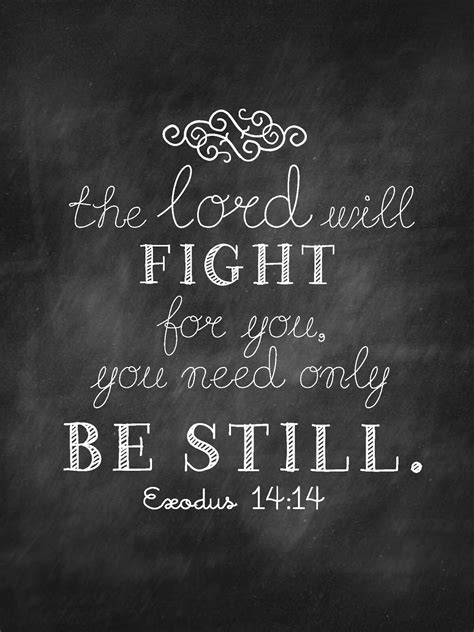 The Lord Will Fight For You You Need Only Be Still Exodus