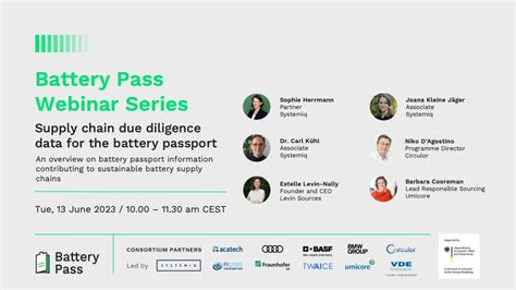 Battery Pass Content Guidance Webinar 3 Youtube