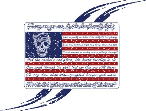 Usa National Anthem Flag T Shirt Design Vector Usa Flag Usa National