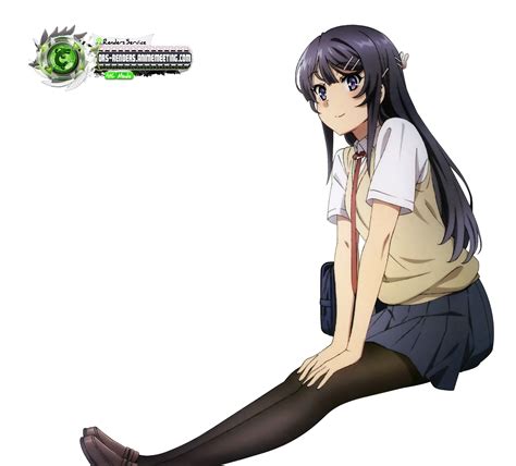 Ao Buta Sakurajima Mai Cute Seifuku Waiting Render Ors Anime Renders