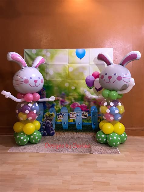 Balloon Bunnies Easter Balloon Decor Balloon Tree Balloon T