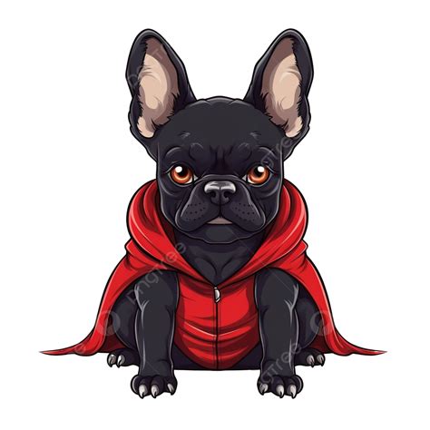 French Bulldog Dog With Red Devil Halloween Costume Vector Illustration