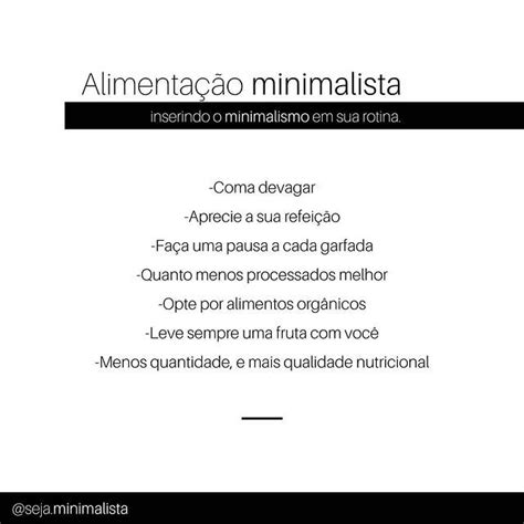 Alimenta O Minimalista Inserindo O Minimalismo Em Sua Rotina