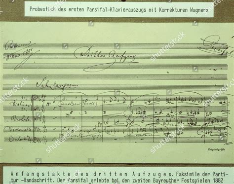 Autograph Score Opera Parsifal By Richard Editorial Stock Photo - Stock Image | Shutterstock