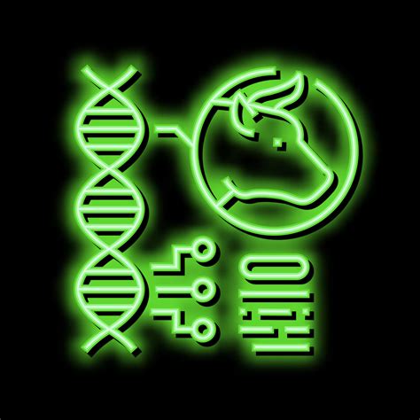 Molecule Genetic Characteristics Neon Glow Icon Illustration