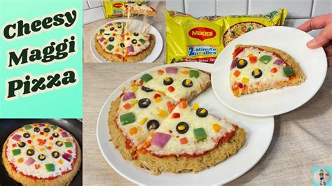 Maggi Pizza Recipe On Tava No Oven Pizza Cheesy Maggi Pizza