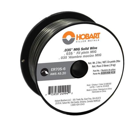 Hobart 2 Lb 035 Ga Mild Steel Welding Wire Spool H305408 R19 Blain