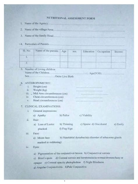 Health Assessment Form | PDF