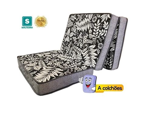 Colchao Dobravel - Colchão Dobrável Solteiro Espuma D23 Acolchões 14x78x188 - A COLCHOES