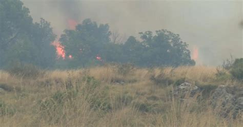 Vasto Incendio Nelle Campagne Ai Piedi Del Pollino Rogo Vicino Alle Case