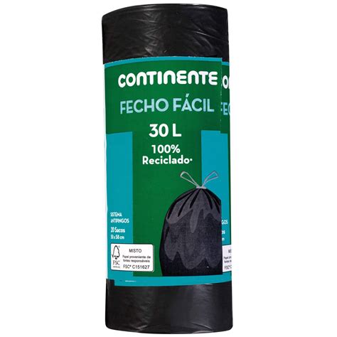 Sacos Lixo Fecho F Cil Lt Continente Emb Un Continente Online