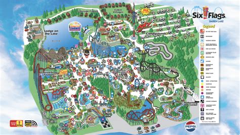 Park Map Six Flags Darien Lake