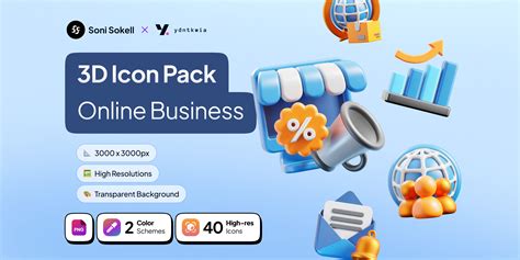 Online Business 3d Icon Pack Figma