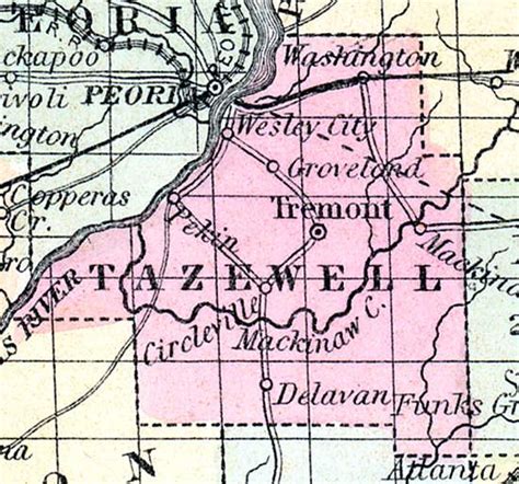 Tazewell County Illinois 1857 House Divided