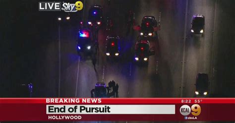 Lapd Pursues Stolen Car Suspect On 101 Freeway Cbs Los Angeles