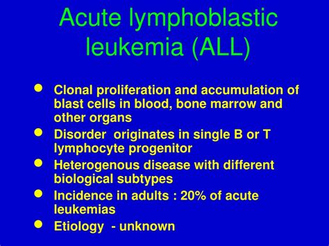 Ppt Acute Leukemia Powerpoint Presentation Free Download Id 9454625