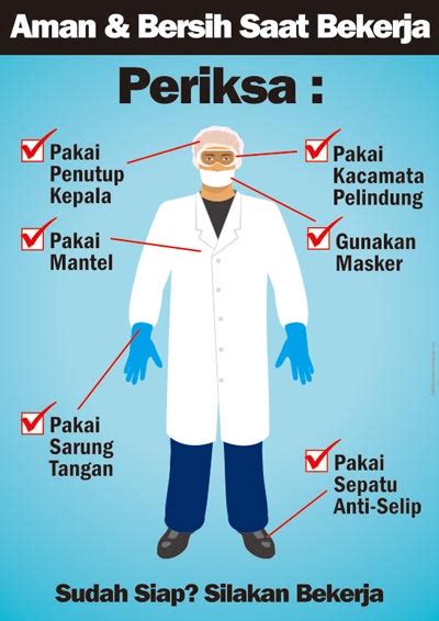 Aman Dan Bersih Saat Bekerja 4 Safety Poster Indonesia