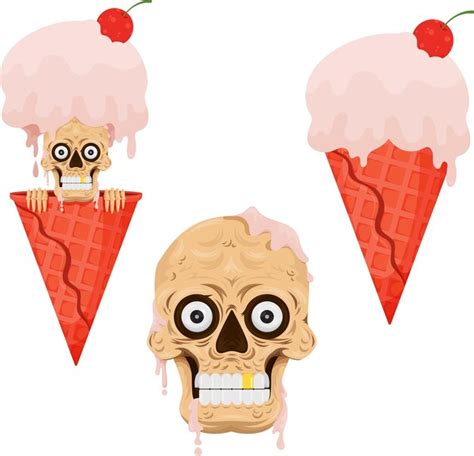 Premium Vector Ice Cream Skull