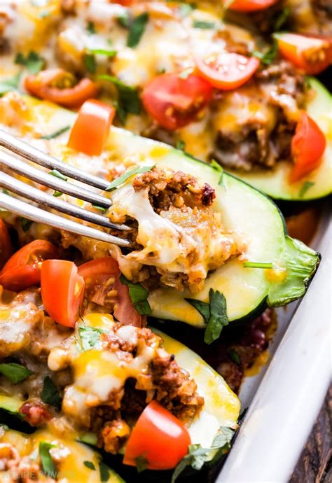 Cheesy Taco Stuffed Zucchini Boats Recipe Runner