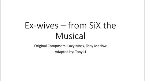 Ex Wives From SiX The Musical YouTube