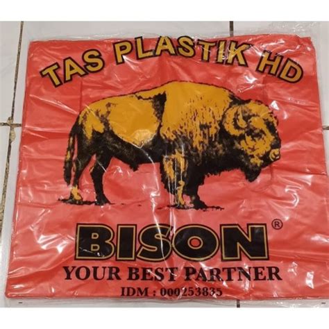 Jual Kantong Plastik Kresek Bison Merah Hdpe Tebal Ukuran Kota