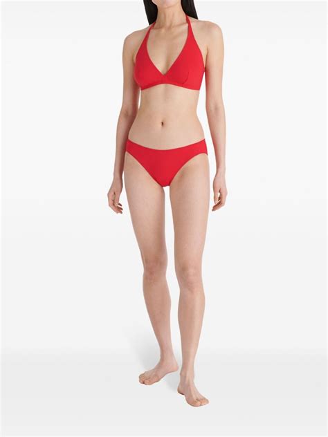 Eres Gang Triangle Bikini Top Red Farfetch