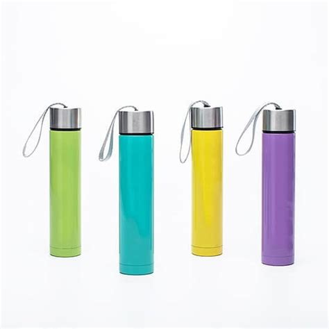 Colorful Insulated Slim Insulated Water Bottle With Straw