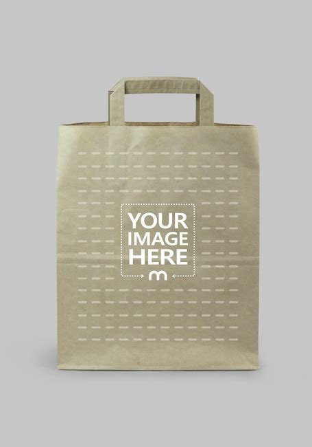 Front View Paper Bag Mockup Mediamodifier