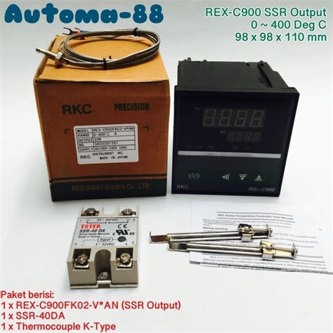 Jual Paket C900 Out SSR 40A Digital PID Temperature Control Sensor K