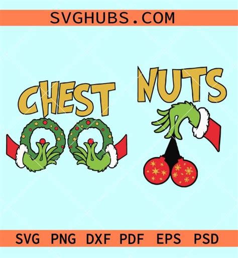 Christmas Chest Nuts Svg Couple Christmas Shirt Svg Chest Nuts Svg