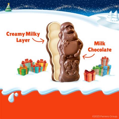 Kinder Chocolate Hollow Santa Figure Individually Wrapped 38 Oz Kroger