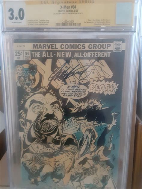 X Men Cgc Ss Chris Claremont Signed Ow Pages New X Men Begins