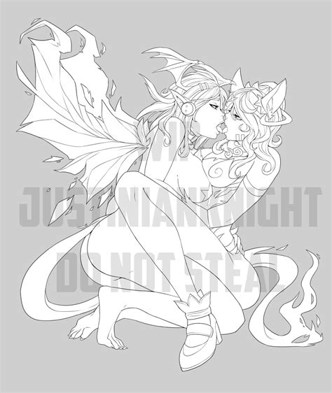 Moko X Esste Lines By JustinianKnight Hentai Foundry