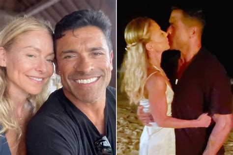 Kelly Ripa And Mark Consuelos Share A Kiss On The Beach During Pda