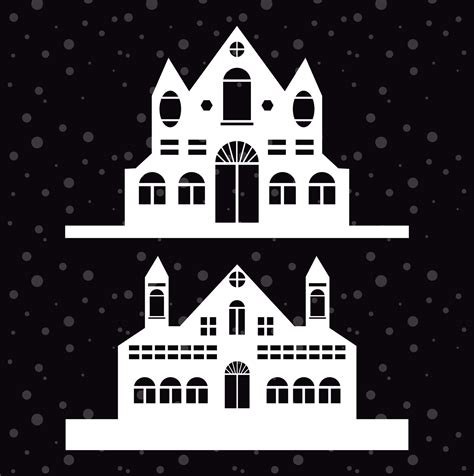 christmas house Silhouette, laser cut design 15567990 Vector Art at Vecteezy