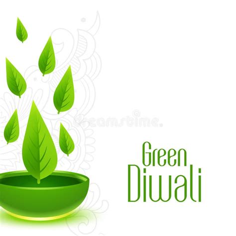 Happy Diwali Celebration Background in Eco Friendly Concept Vector ...