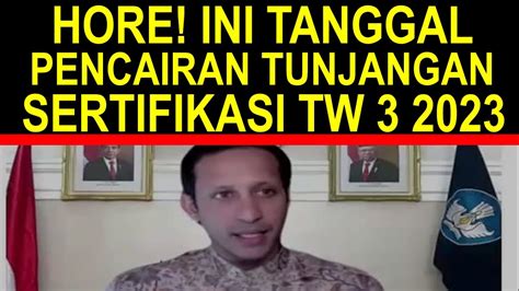 Hore Kabar Gembira Tanggal Pencairan Tunjangan Sertifikasi Guru