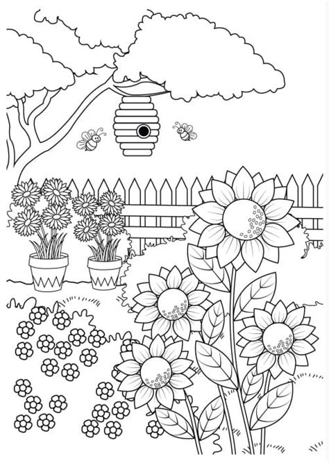 Desenhos De Jardim De Flores Para Colorir E Imprimir Colorironline